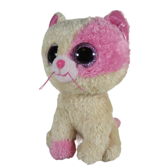 Ty Annabelle Beanie Boo Cat Plush Pink Glitter Eyes RARE Exclusive - Picture 7 of 16